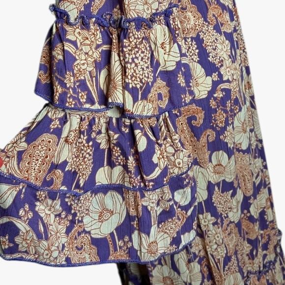 NWOT Angie Long Sleeve Floral Print Tiered Maxi Dress – Sz S - Picture 6 of 9